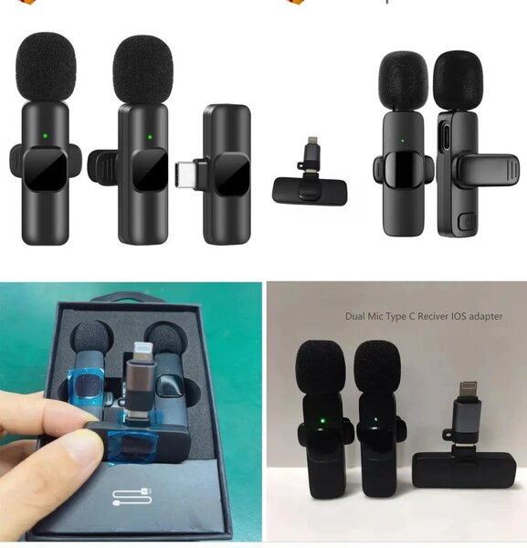 Microphone sans fil double pour iOS