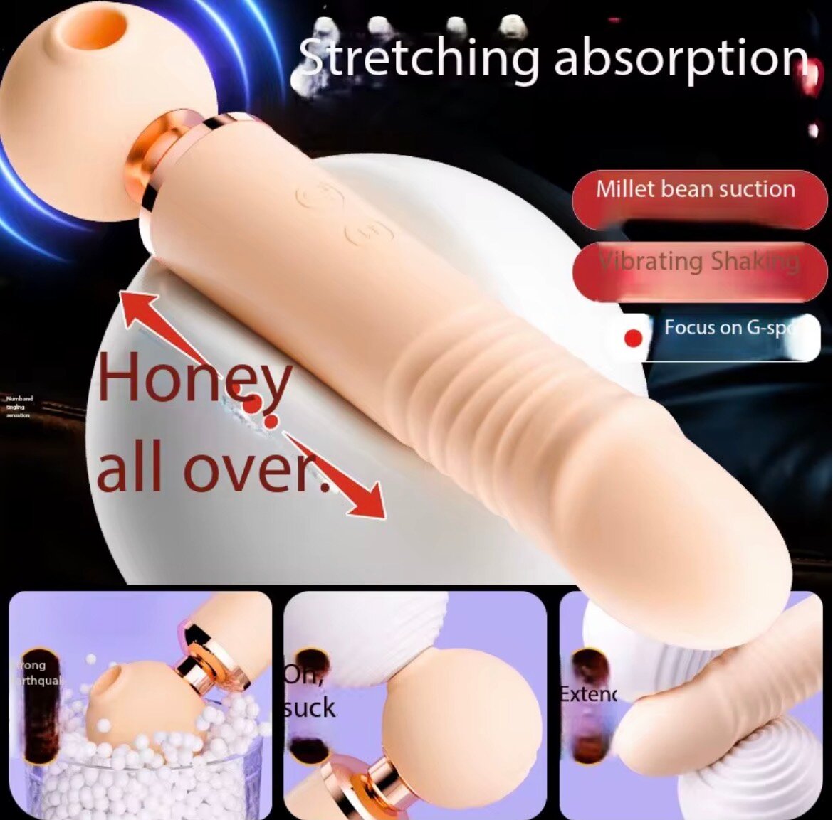 Vibromasseur à succion G-Spot