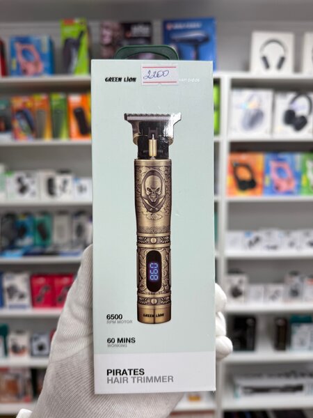 Триммер для волос Green Lion Pirates с 3 насадками, 600 мАч,