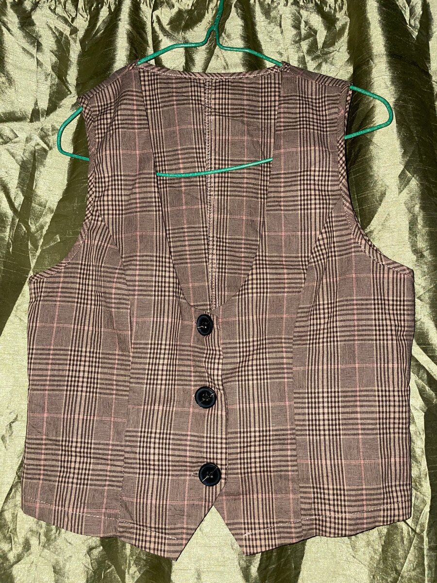 Gilet carreaux élégant femme