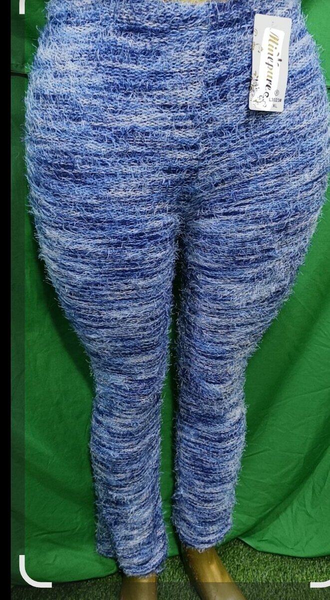 Pantalon en tricot élégant femme