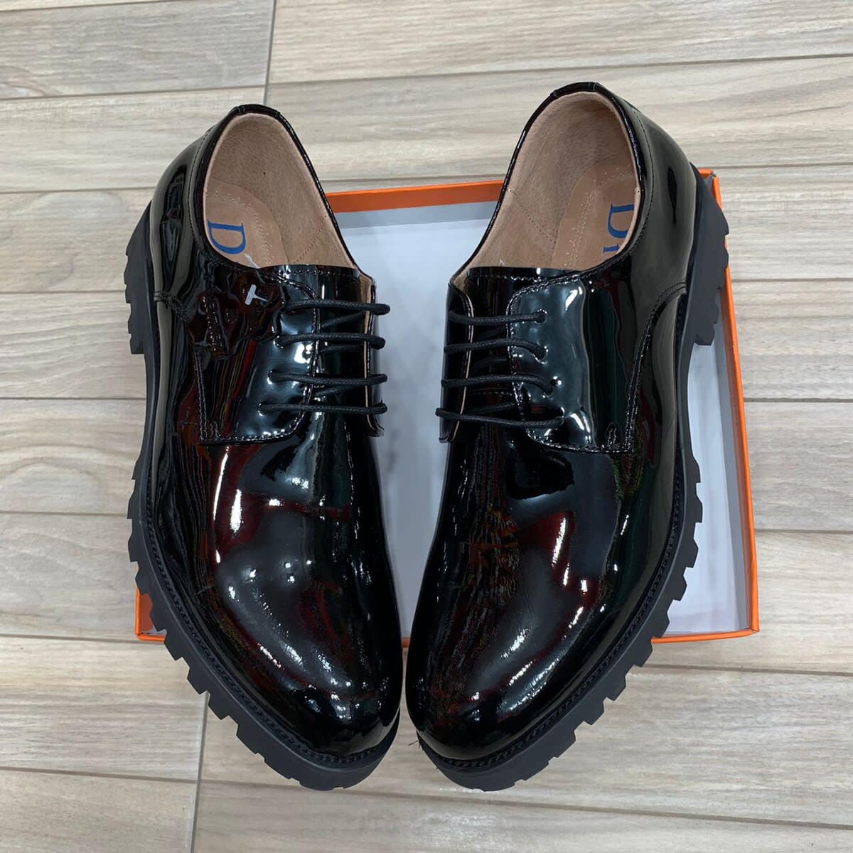 Loafers for men, varnished, black