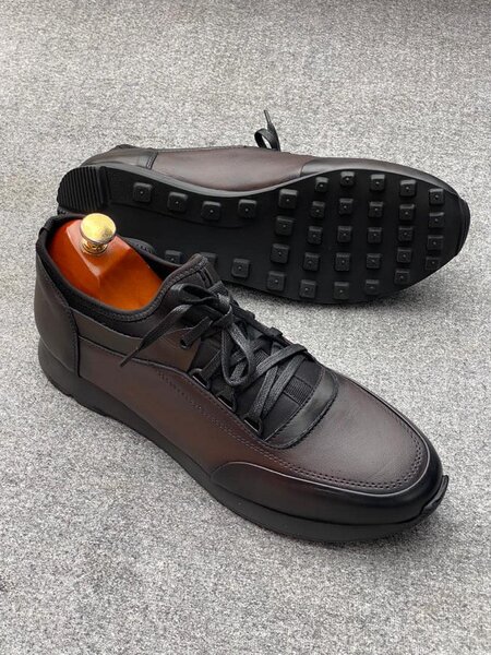 bottes en cuir à lacets pour hommes