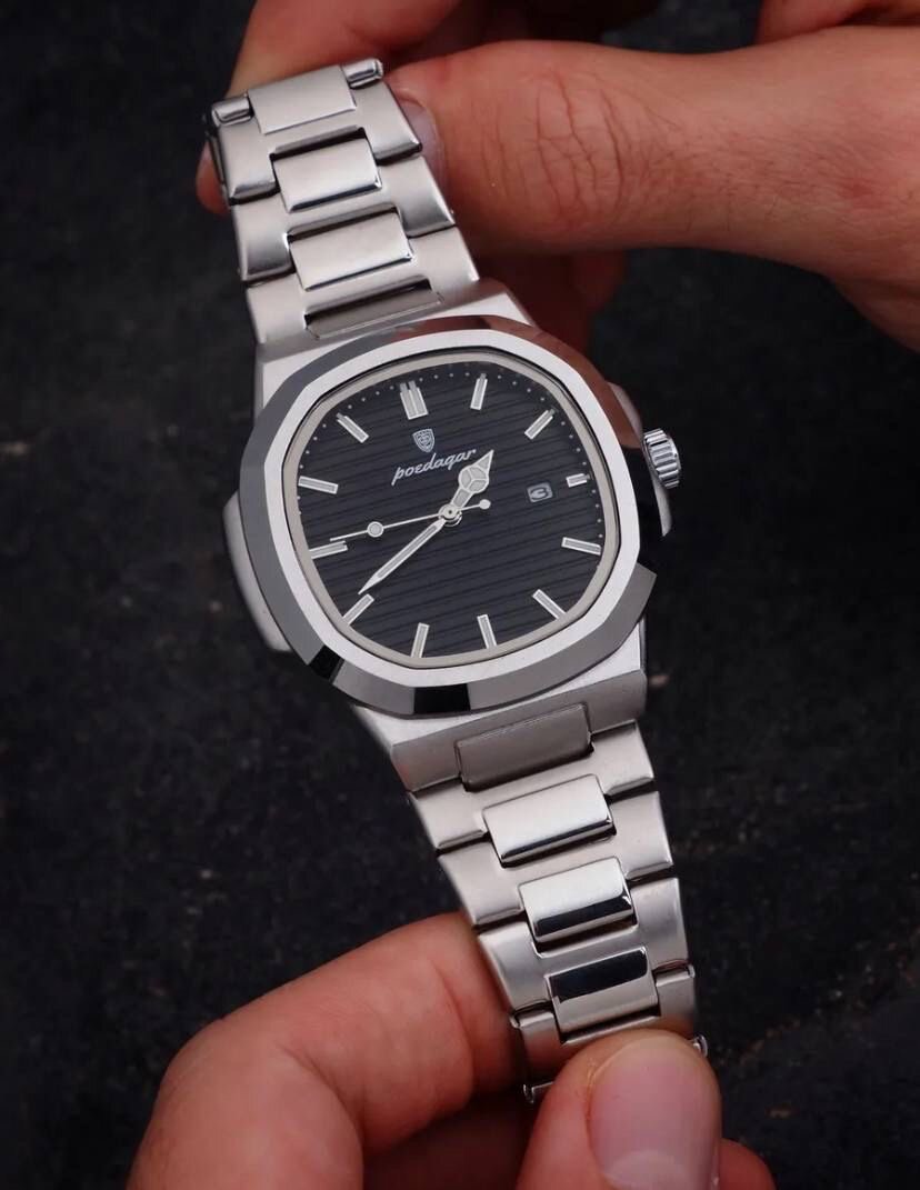 Montre Brillante Acier Homme