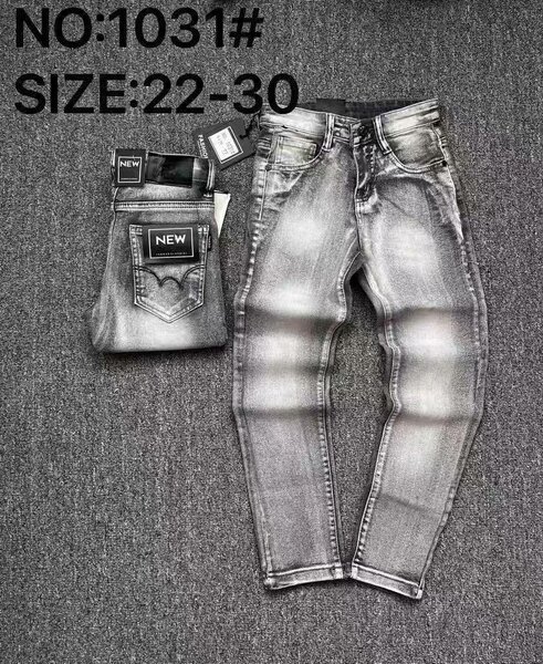 Jean slim-fit délavé mode