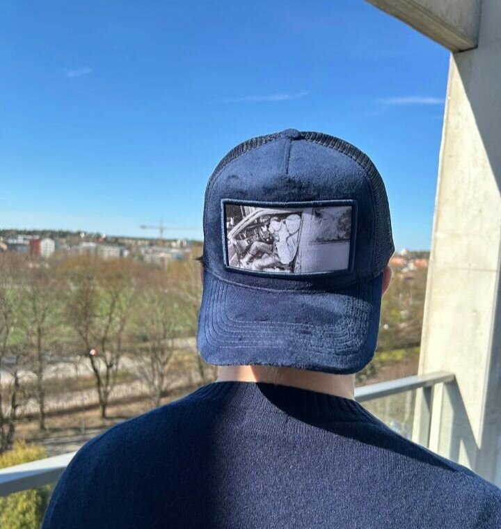 _Baseball Trucker Cap  Blue-black