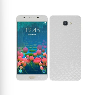 Samsung Galaxy J5 Prime White Snake Leather Texture Mobile Skin