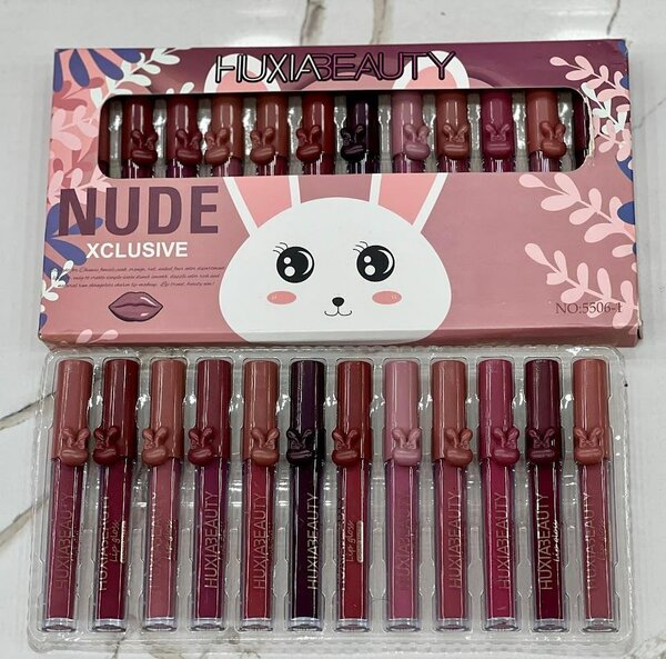 Huxia Beauty Nude xclusive lip gloss set of 12