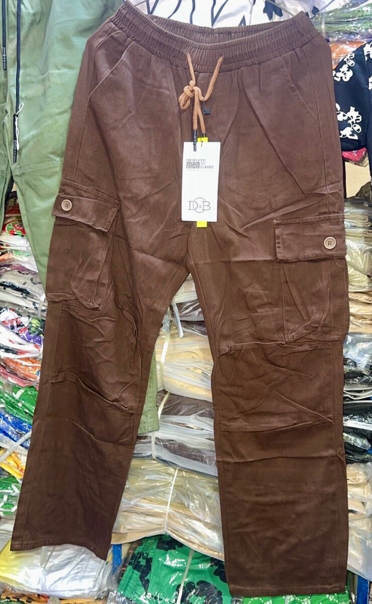 Pantalon cargo marron homme