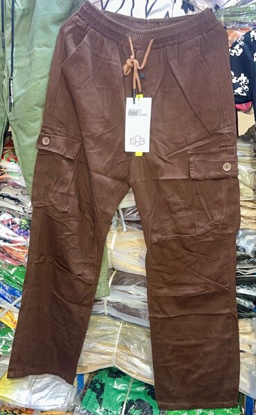 Pantalon cargo marron homme
