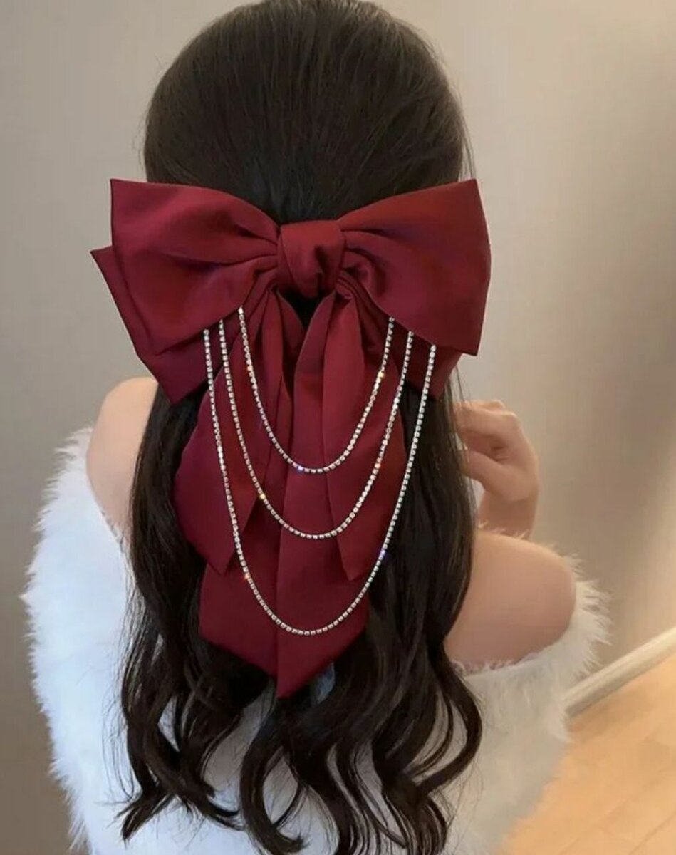 1 Piece Silk hair bow,big size with clip