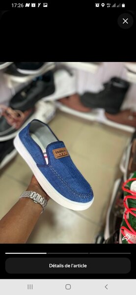 Mocassins en denim pour homme