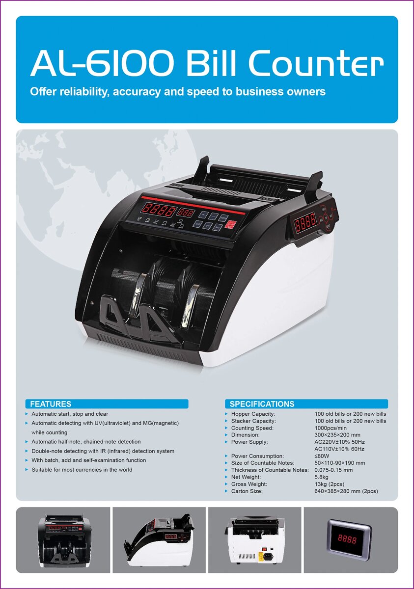 Machine de comptage des billets de Banque