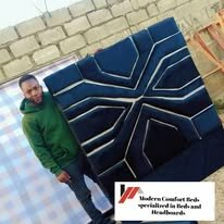 custom made bed with a high base