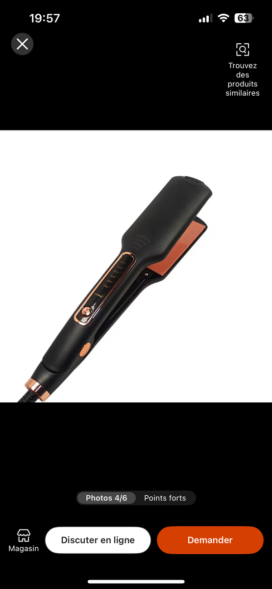 Lisseur Cheveux Pro Etcoo