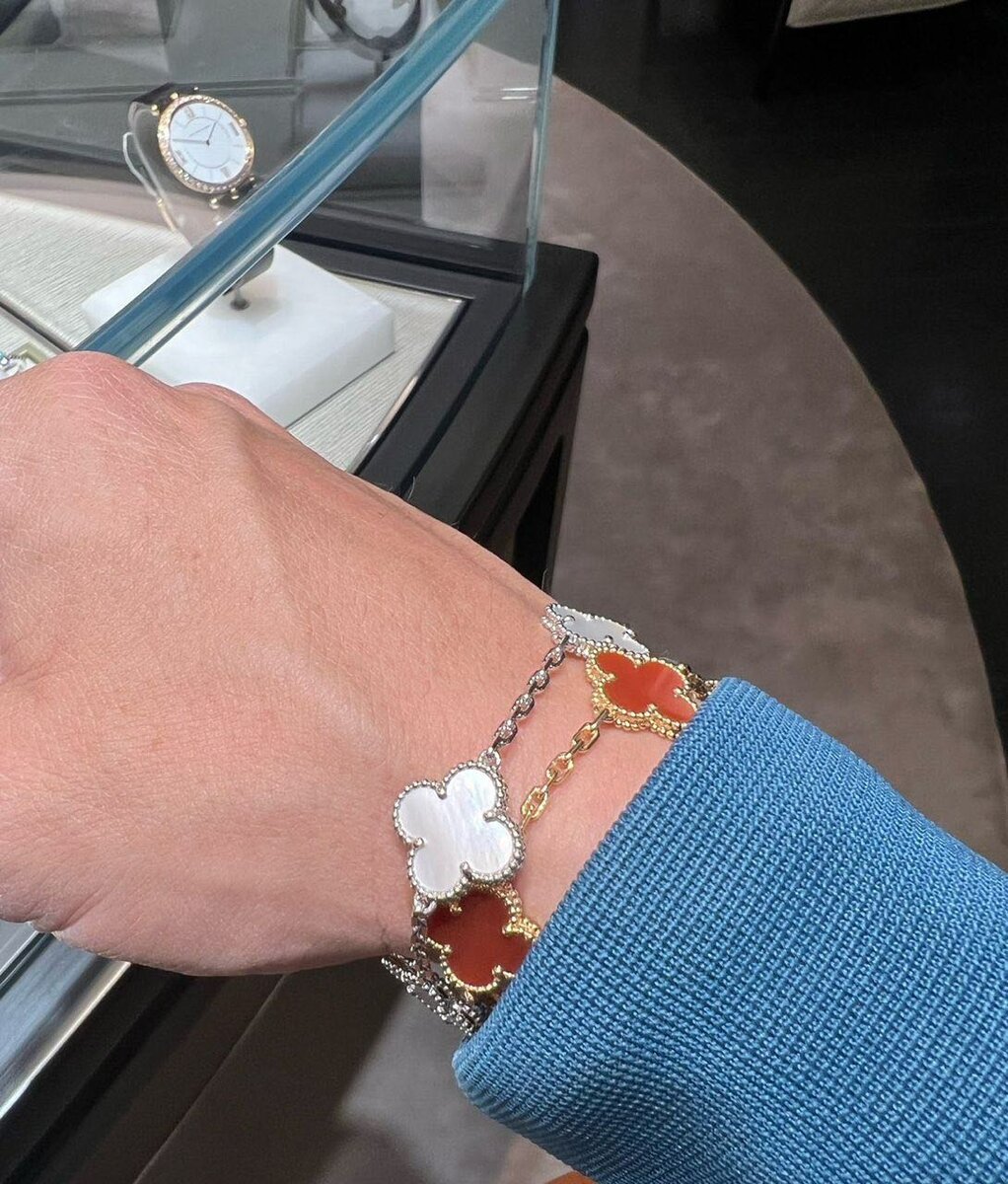 Solid van cleef stainless steel bracelets