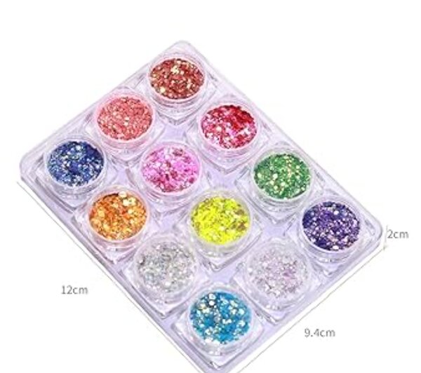 Paillettes Multicolores Nail Art