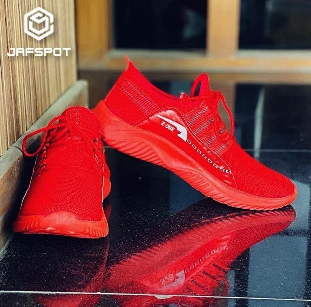 Man's running walking casual shoes  red