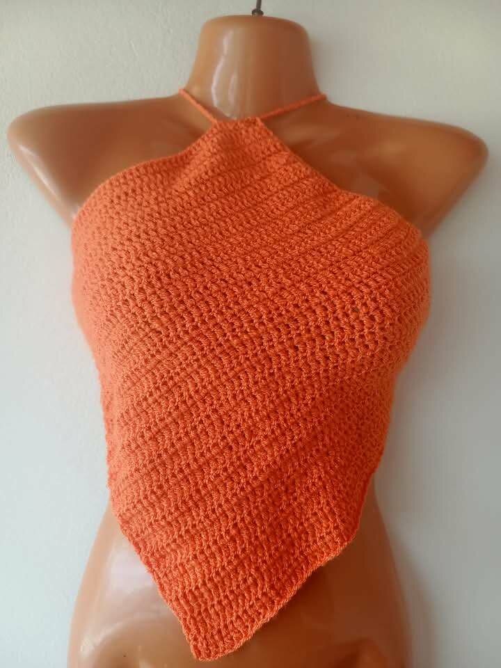 Top crochet fait main femme