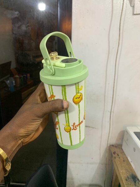 Gobelet isotherme floral avec couvercle