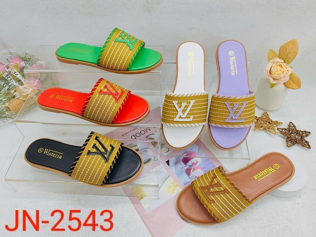 Tongs colorées en cuir