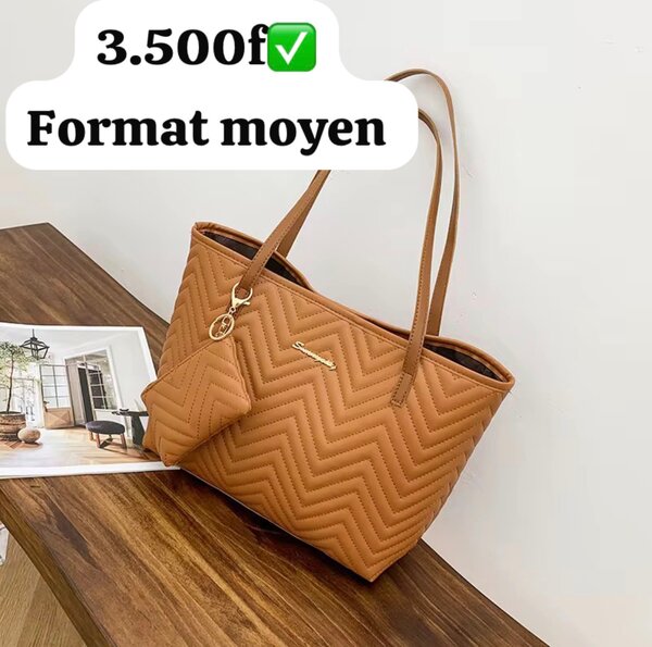 Sac à main marron 2en1