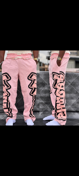 Pantalon streetwear rose