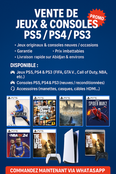 Offre Jeux & Consoles PS5/PS4/PS3