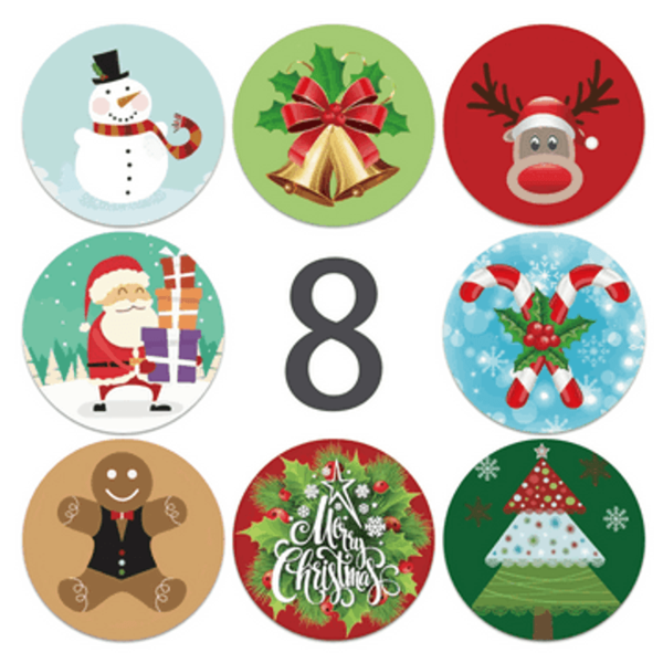3.8 cm Merry Christmas Gift Decor Sealing Sticker