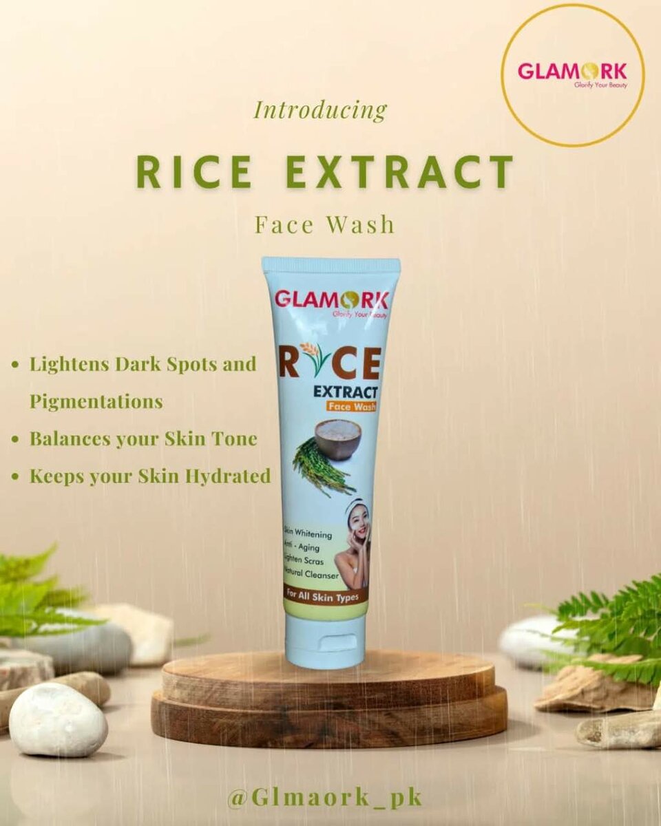 Rice Extract Facewash, Vitamin C Serum, Whitening Cream