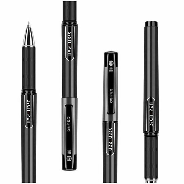 Ручка Deli гелевая черная 1.0 мм