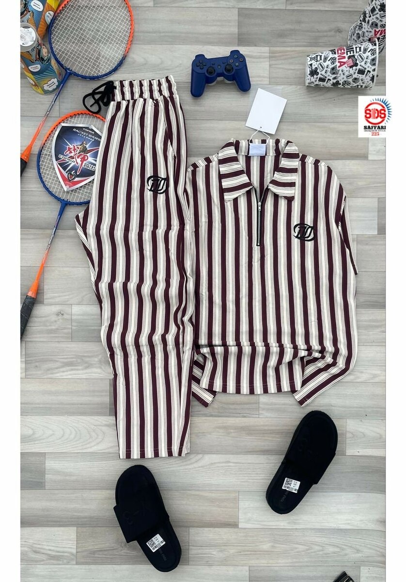 Pyjama confortable à rayures