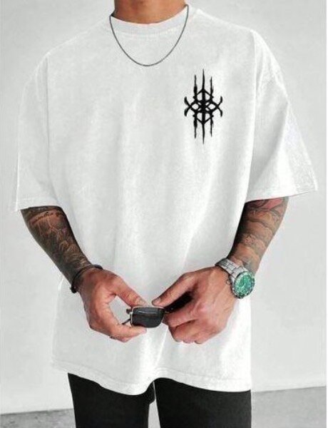 T-shirt graphique blanc unisexe