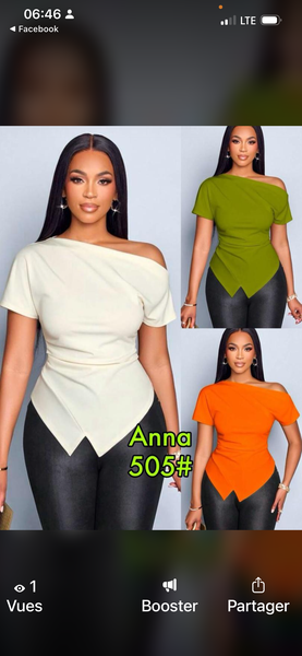 Top asymétrique tendance femme