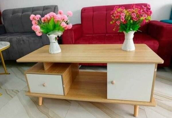 Table basse en bois avec rangement