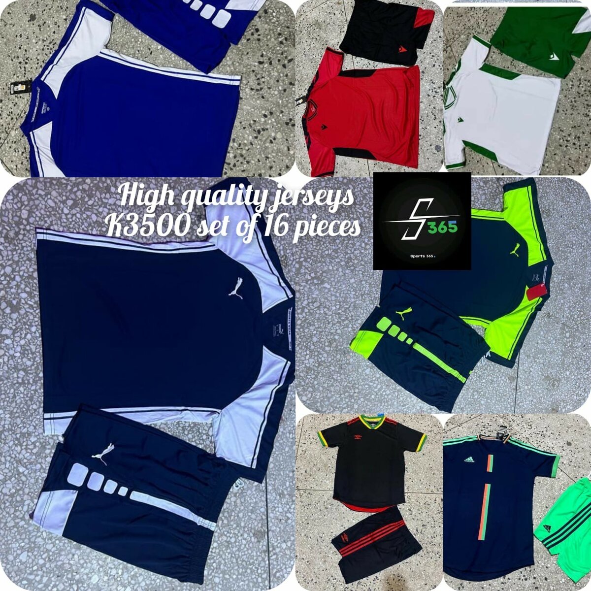 Training kits and Full team Jerseys