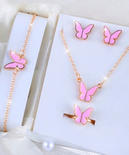 Ensemble Bijoux Papillon Élégant