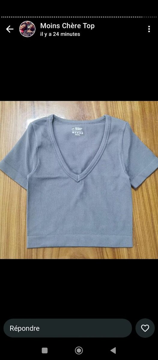 Crop top en coton pour femmes