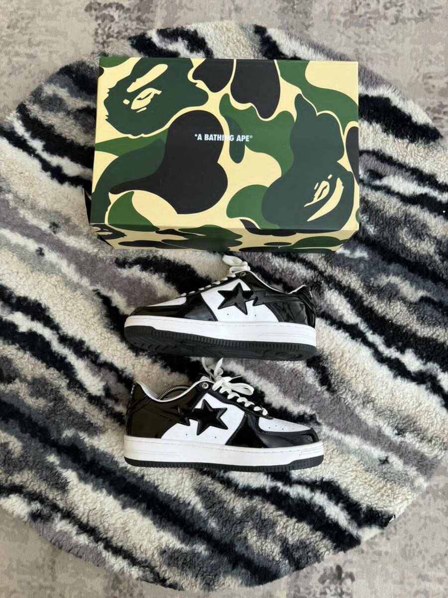 Baskets Bape Sta noir et blanc