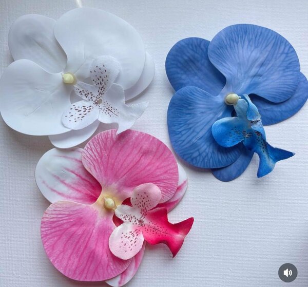 Orchid flower earrings