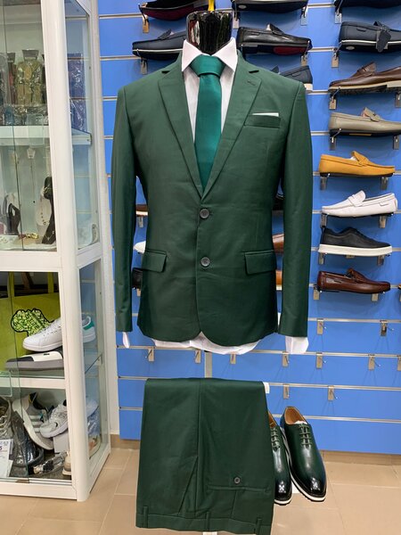 Chaussures derby en cuir vert