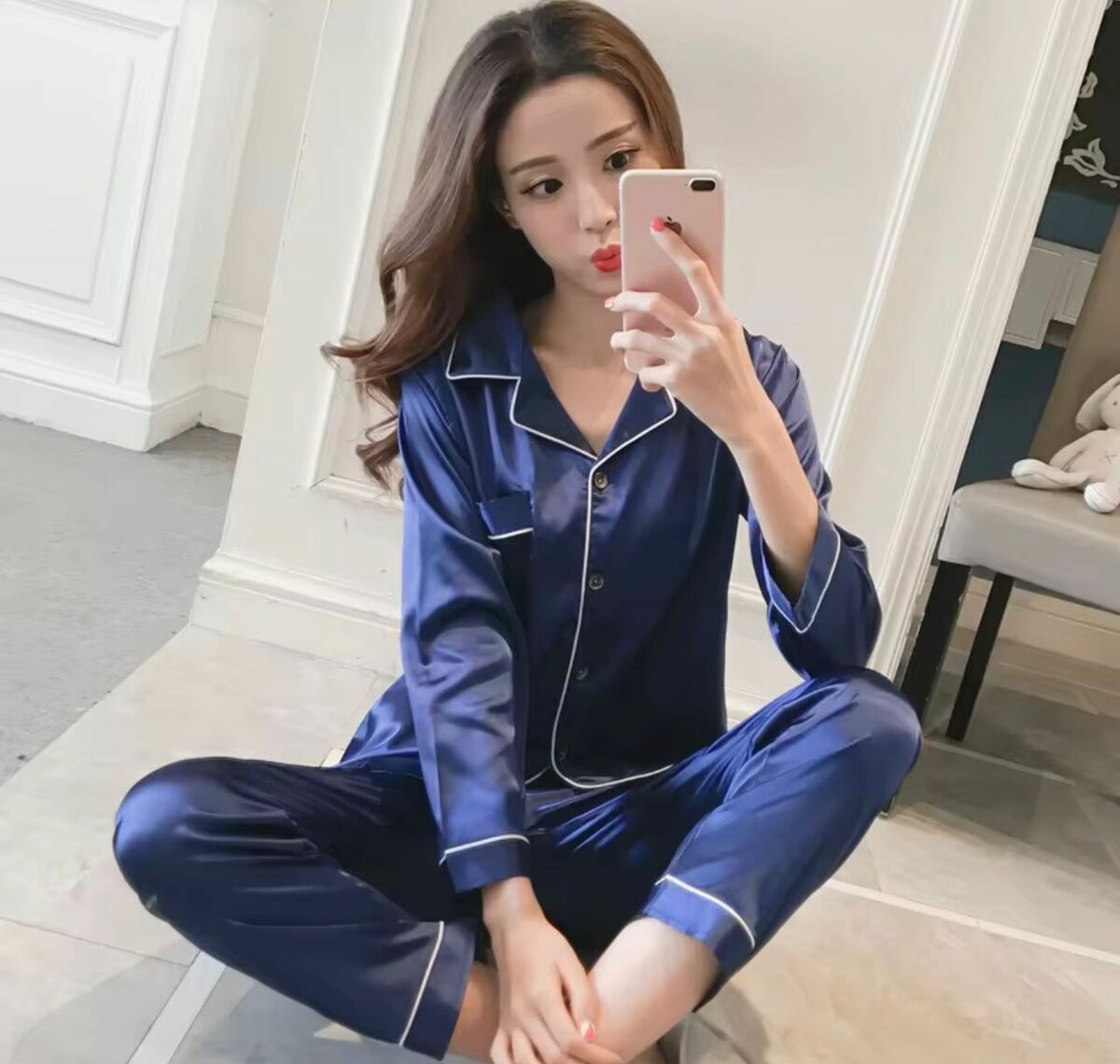 Pyjama satin femme luxe
