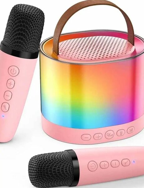 Microphone karaoké LED portable