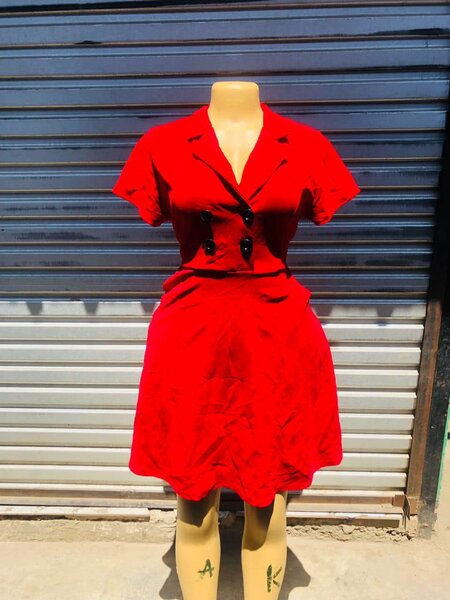 Red dress jacket short
