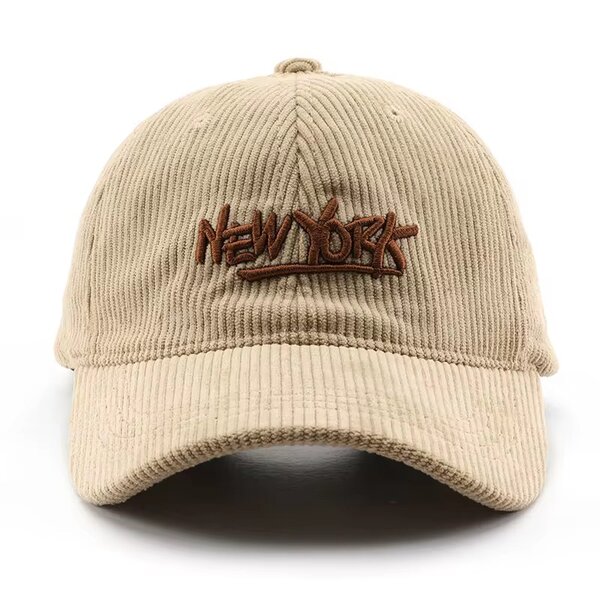Casquette New York en velours côtelé