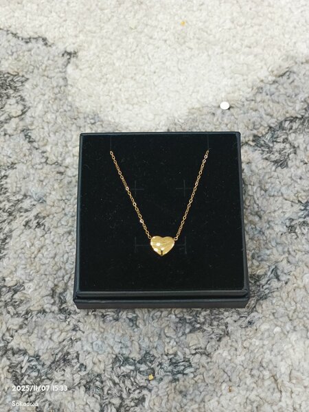 Collier pendentif cœur doré