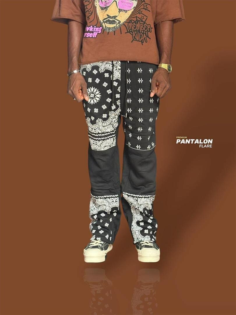 Pantalon flare style bohème