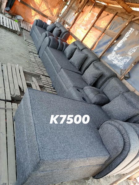 set of gray sofas
