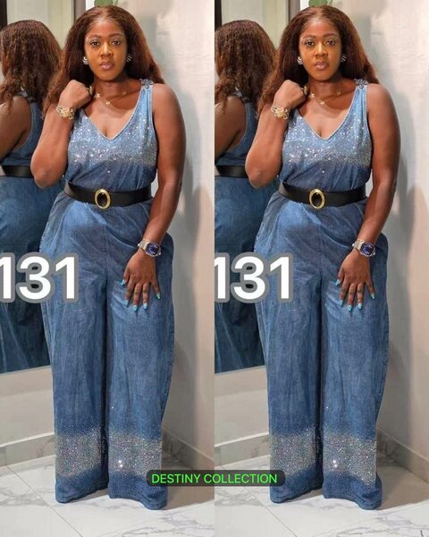 Combinaison en jean brillante