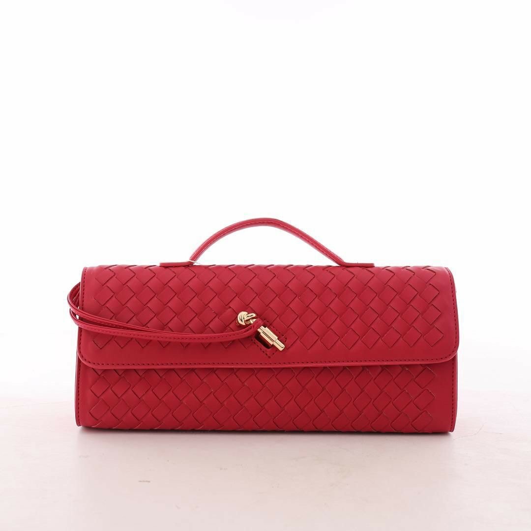 Pochette élégante en cuir tressé